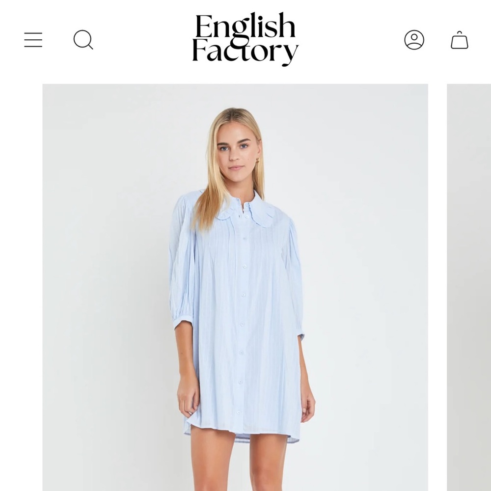 BNWT English Factory collared dress